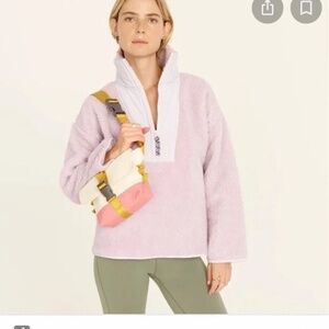 *Like New* J. Crew Teddy Sherpa Half Zip Sweater - Lilac - Size M